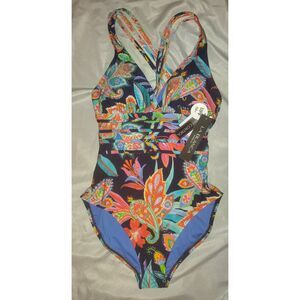 NWT La Blanca Tropidelic Paisley One-Piece Swimsuit